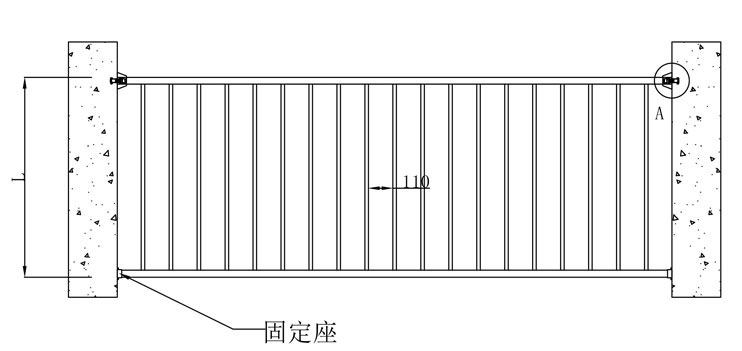 草坪栏杆分解图